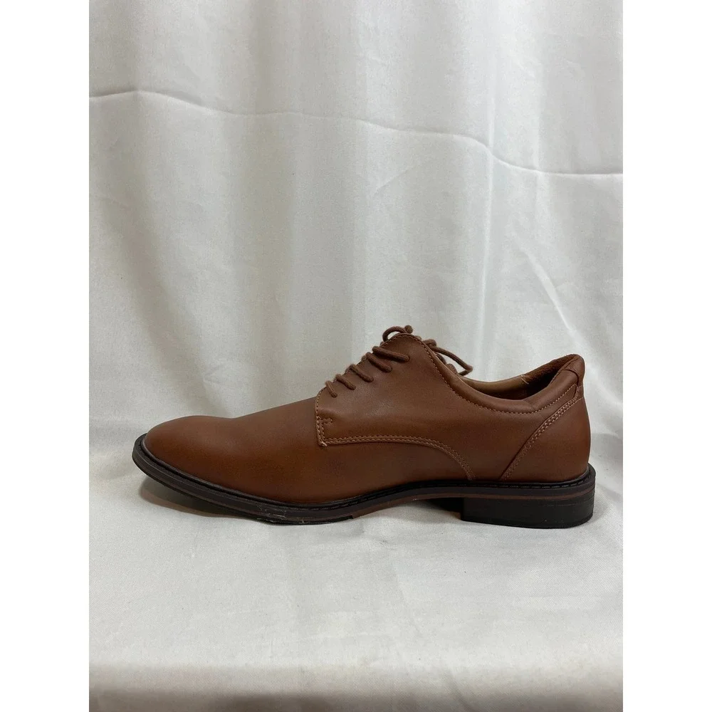 Goodfellow & Co Mens Cognac Brown Derby Dress Shoes Memory Foam Size 11.5
